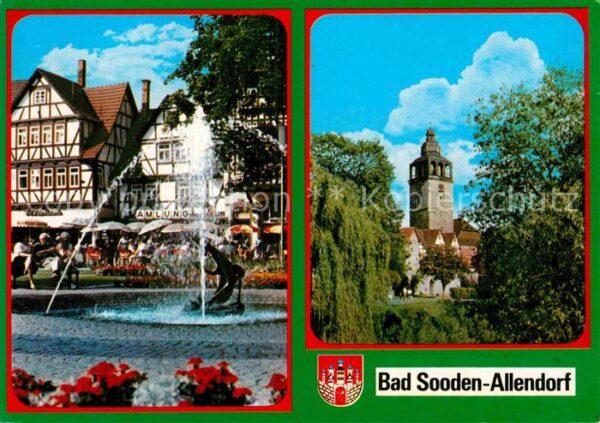 Bad Sooden-Allendorf Brunnen Marktplatz Fachwerkhäuser Kirch