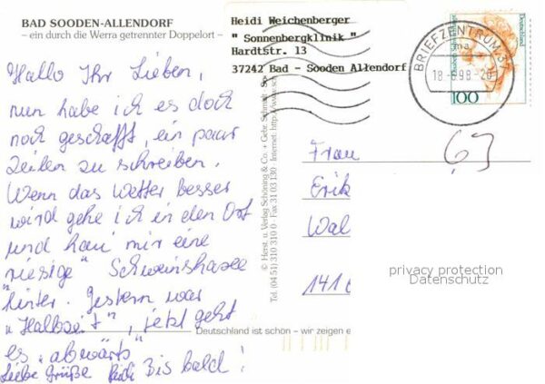 Bad Sooden-Allendorf Klinik Marktplatz Fachwerkhäuser Kurver – Bild 2