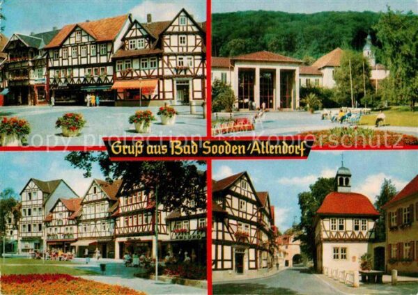Bad Sooden-Allendorf Marktplatz Fachwerkhäuser Kurpark