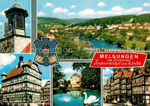 Melsungen Fulda Fachwerkidyll am Walde Rathaus Schloss