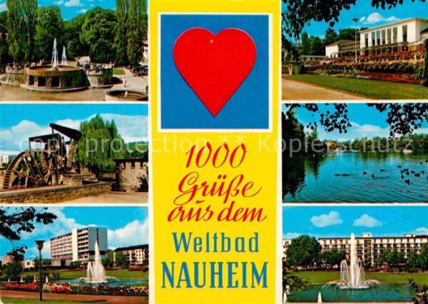 Bad Nauheim Sprudelhof Wasserrad Kurpark Fontäne Sa