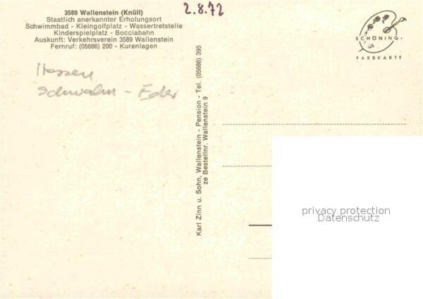 Wallenstein Kuranlagen Erholungsort – Bild 2