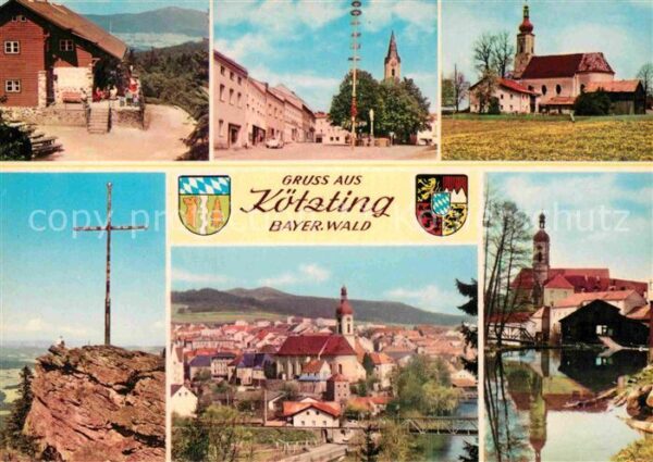 Koetzting Berghaus Marktplatz Maibaum Kirche Gipf