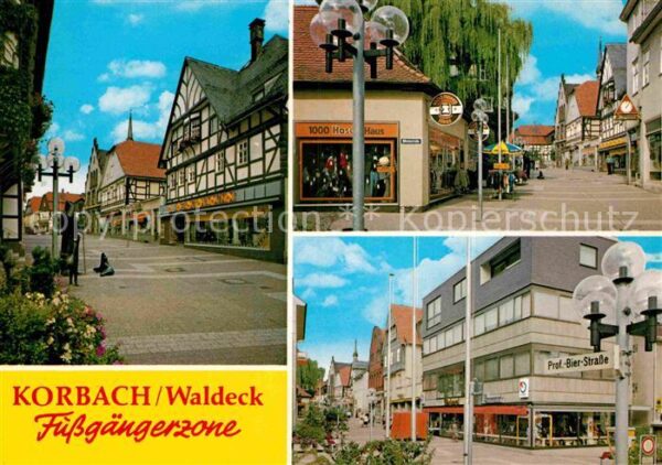 Korbach Fussgängerzone Fachwerkhäuser