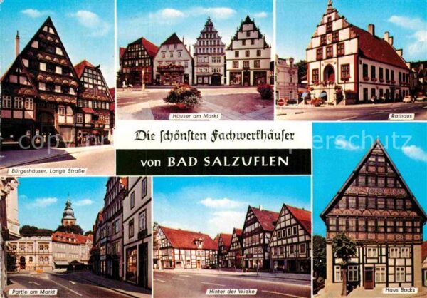 Bad Salzuflen Bürgerhäuser Markt Rathaus Wieke Fachwe