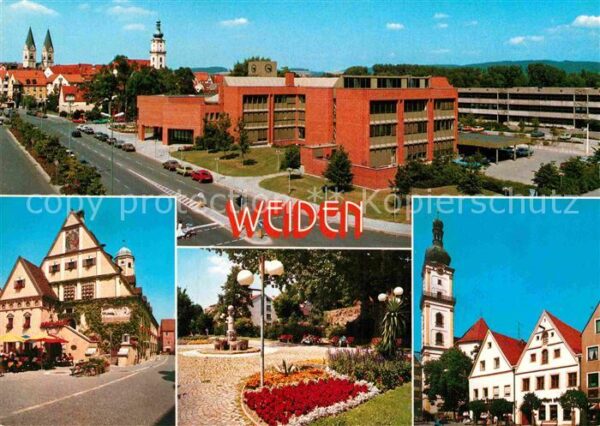Weiden Oberpfalz Teilansichten Max Reger Stadt Schule Pa