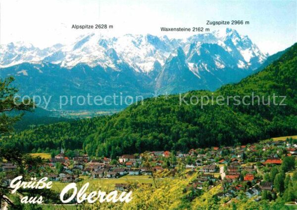 Oberau Loisach Panorama Loisachtal Zugspitzegruppe Wet