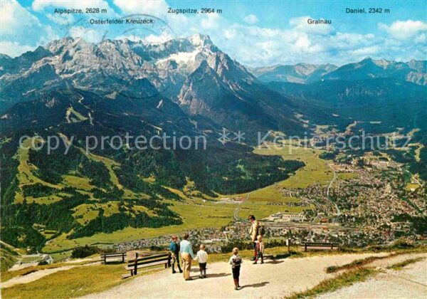 Garmisch-Partenkirchen Aussichtsberg Wank Blick zur Zugspitzgr