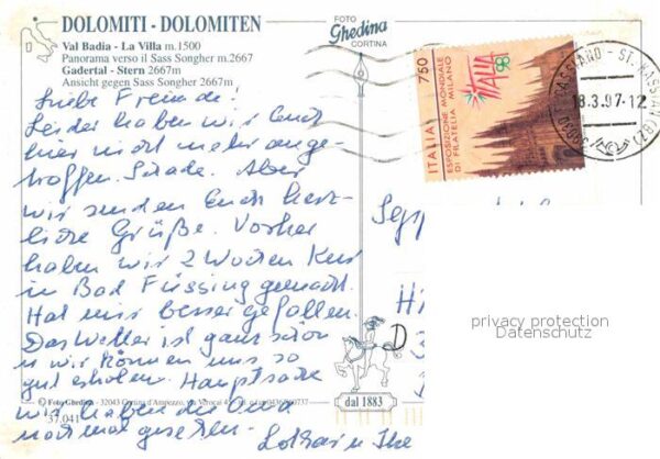 Val Badia Sass Songher Stern – Bild 2
