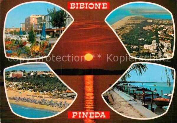 Bibione Pineda Fliegeraufnahme Strand Hafen