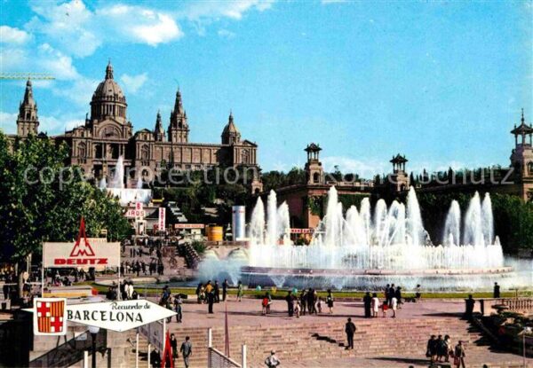 Barcelona Cataluna Fuente Monumental Palacio de Montjuich