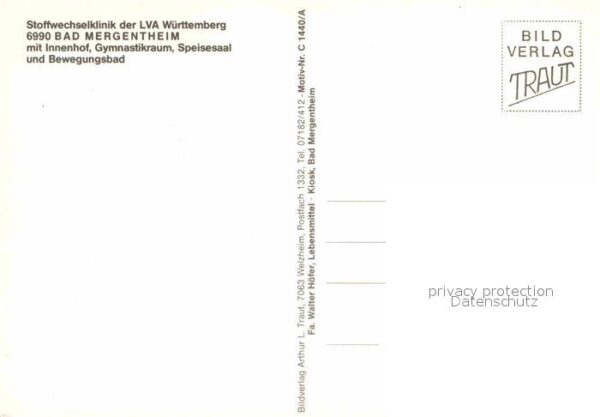 Bad Mergentheim Stoffwechselklinik LVA Württemberg Schw – Bild 2