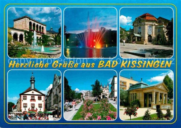 Bad Kissingen Kurklinik Wasserfontäne Rathaus Marktpl