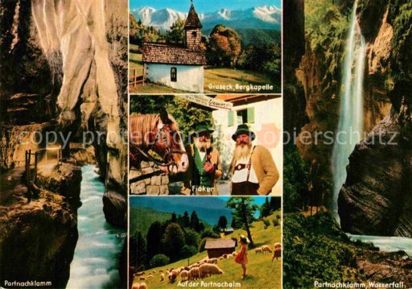 Graseck Bergkapelle Partnachklamm Fiaker Wasser