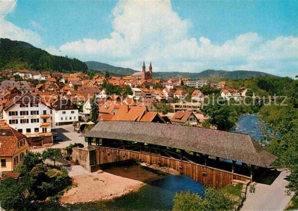 Forbach Baden Holzbrücke Panorama