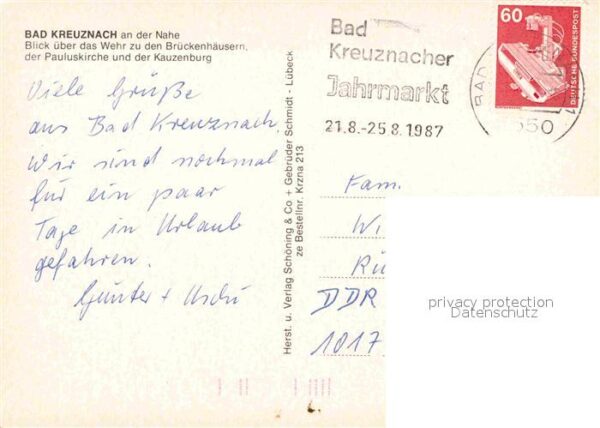Bad Kreuznach Wehr Brückenhäuser Pauluskirche Kauzenb – Bild 2