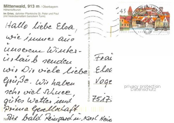 Mittenwald Bayern Gries Pfarrkirche Sankt Peter und Paul – Bild 2