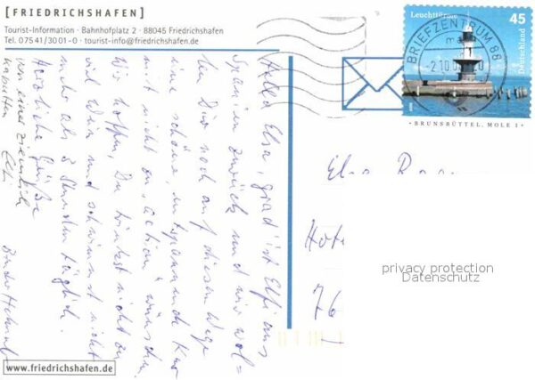 Friedrichshafen Bodensee Stadtansicht Wasserfontäne – Bild 2