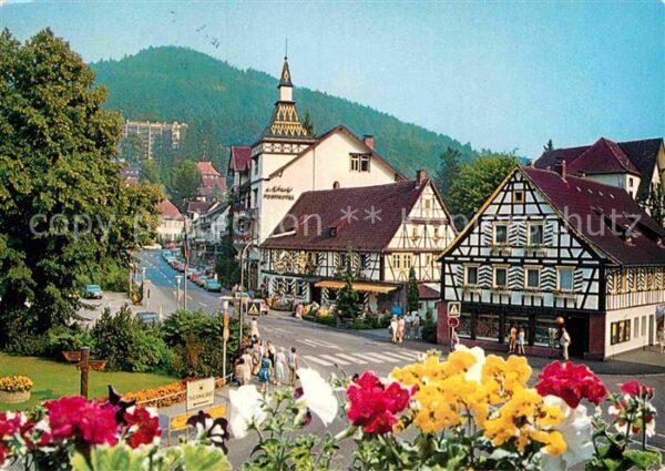 Bad Herrenalb Ortsansicht Panorama Fachwerkhäuser