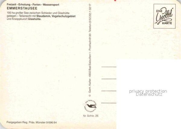 Schieder-Schwalenberg Fliegeraufnahme Emmerstausee Glashütte – Bild 2
