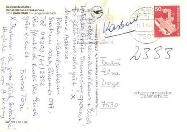 Karlsbad Karlsruhe REHA Krankenhaus – Bild 2