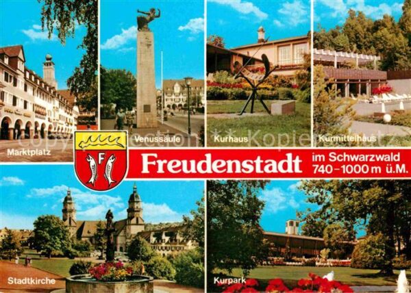 Freudenstadt Marktplatz Venussäule Kurhaus Kurmittel