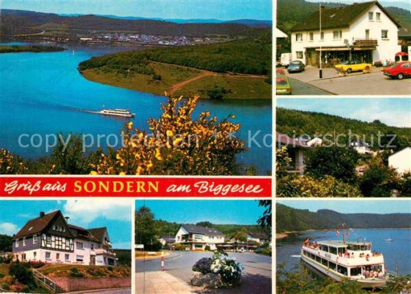 Sondern Biggesee Panoramen Ortsansichten Fährschiff