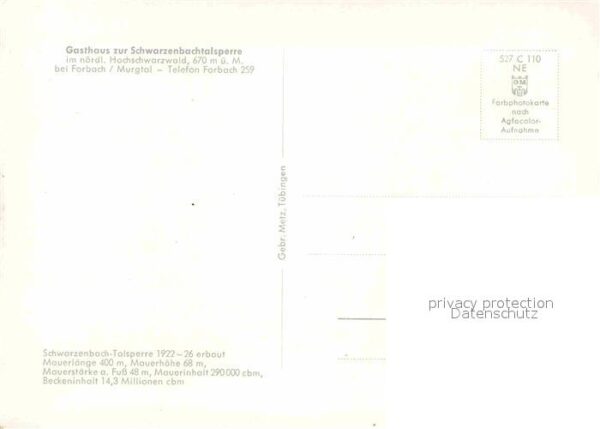 Forbach Baden Gasthaus zur Schwarzenbachtalsperre – Bild 2
