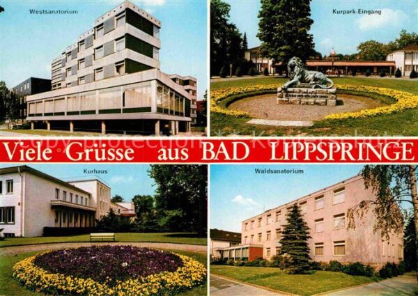Bad Lippspringe Westsanatorium Kurpark Eingang Kurhaus