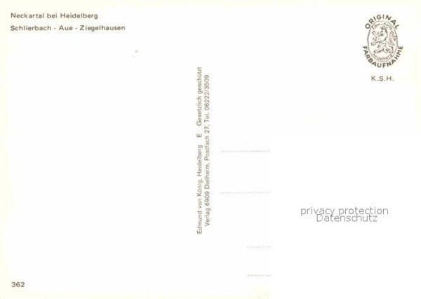 Schlierbach Heidelberg Fliegeraufnahme Aue Ziegelhausen – Bild 2