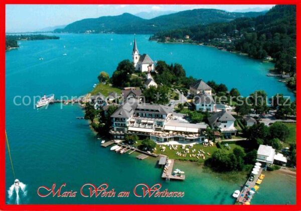 Maria Woerth Woerthersee Fliegeraufnahme