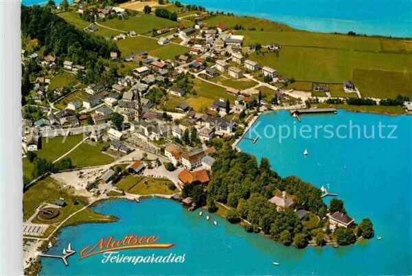 Mattsee Salzburg Fliegeraufnahme Seespitz Schlossberg Wa