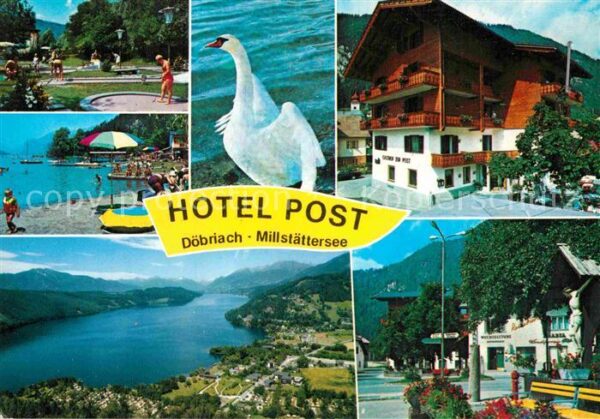 Doebriach Millstaettersee Hotel Post Schwan Fliegeraufnahme