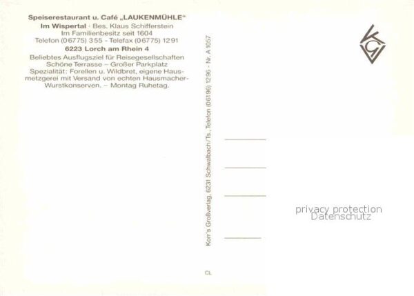 Lorch Rheingau Speiserestaurant Laukenmühle – Bild 2