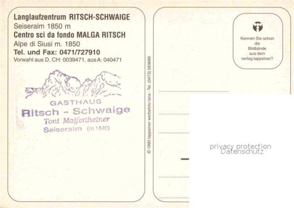 Seiser Alm Dolomiten Gasthaus Ritsch Schwaige – Bild 2