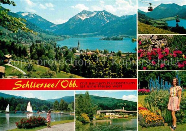 Schliersee Kurzentrum Luftseilbahn Park Segelboot