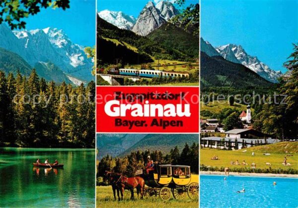 Grainau Badersee Zugspitze Zahnradbahn Postkuts