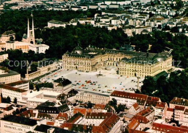 Wuerzburg Fliegeraufnahme Residenz