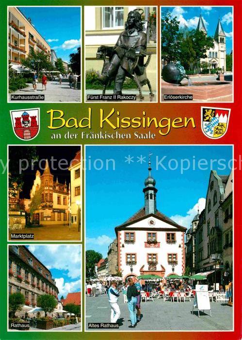 Bad Kissingen Marktplatz Rathaus Erlöserkirche