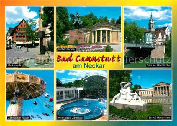 Bad Cannstatt Marktstrasse Stadtkirche Schloss Rosens