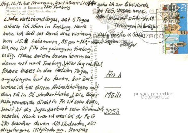 Freiburg Breisgau Oberlinden Gasthaus Zum Bären – Bild 2