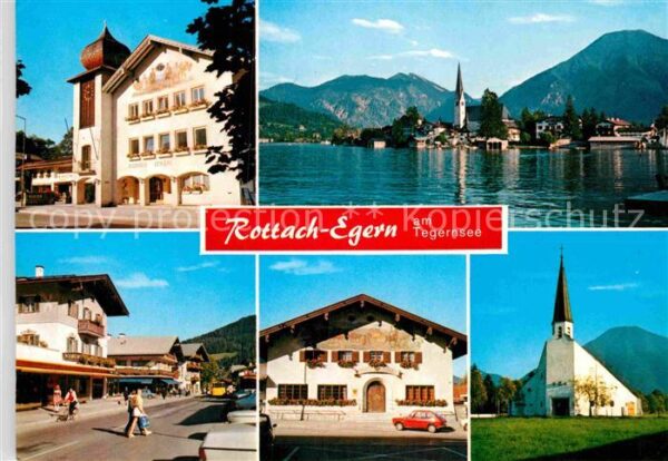 Rottach-Egern Rathaus Hauptstrasse Postgebäude evange