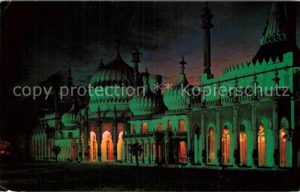Brighton East Sussex The Royal Pavilion by night