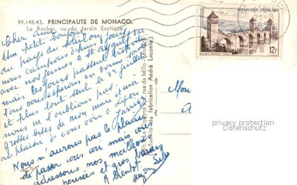 Monaco Le Rocher vu du Jardin Exotique – Bild 2