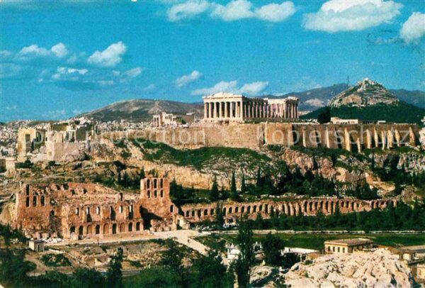 Athen Griechenland Blick auf die Akropolis