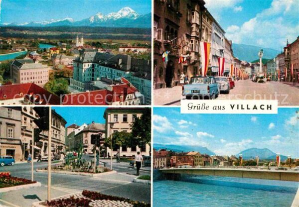 Villach Kaernten Panorama Mittagskogel Türkenkopf Hauptp