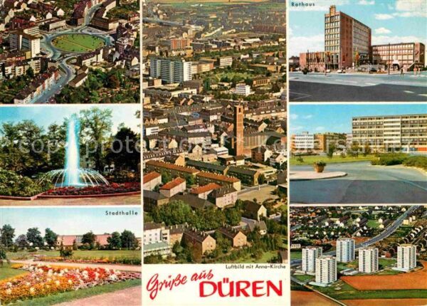 Dueren Rheinland Stadtpark Stadhalle Fliegeraufnahmen mi