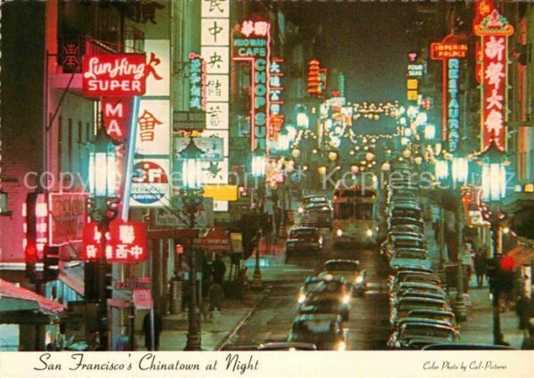 San Francisco California Chinatown at Night