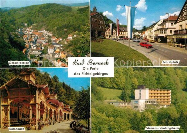 Bad Berneck Gesamtansicht Marktplatz Kolonnade Siem