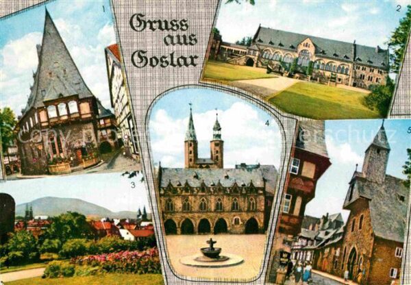 Goslar Brusttuch 2 Kaiserpfalz Blick vom Georg